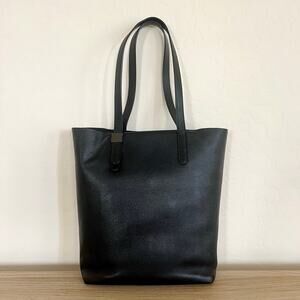 Everlane The Petra Magazine Tote Bag Black Leather Made in Italy